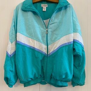 Retro VTG 90’s Teal Windbreaker Jacket